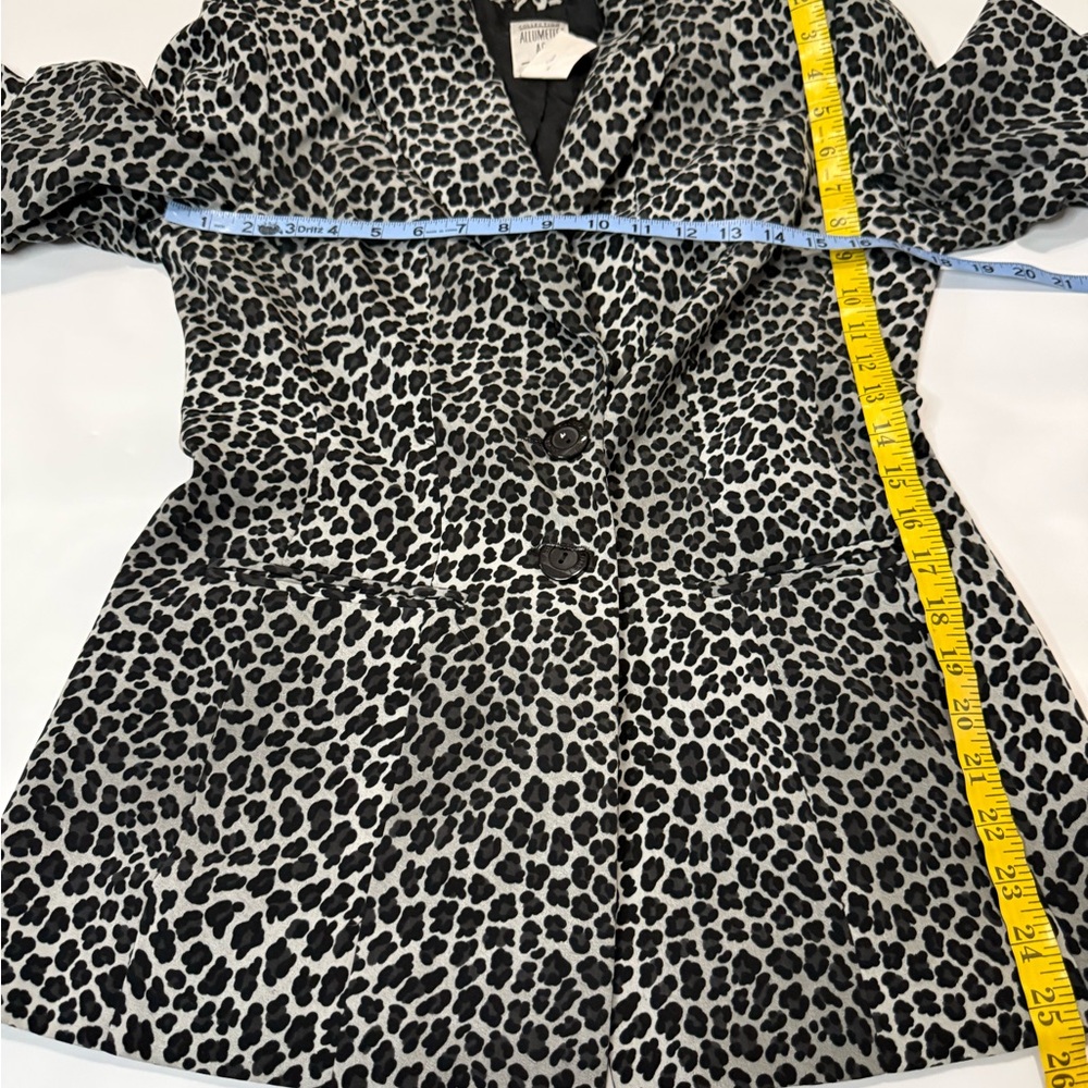 Allumette  AC Paris Animal Print Black & White Women's Blazer size 10 - Picture 10 of 14
